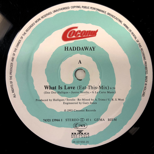 Haddaway - What Is Love (Remix) | Coconut (74321 13966 1) - 3