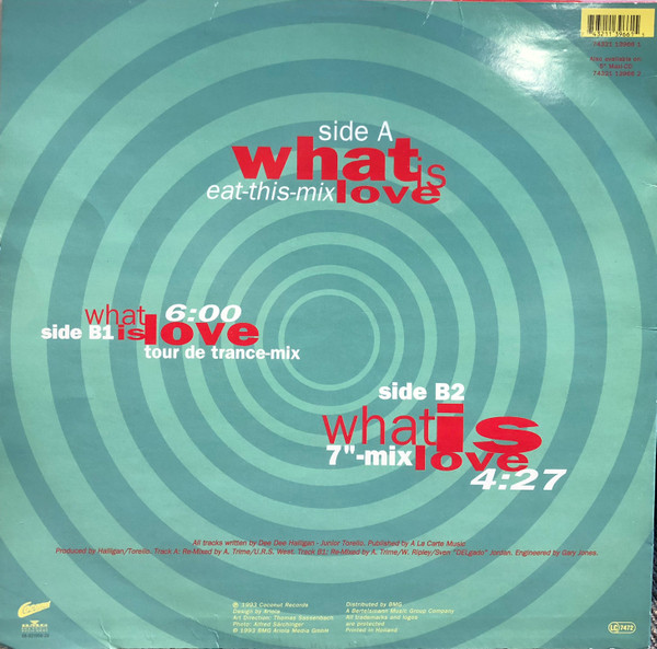 Haddaway - What Is Love (Remix) | Coconut (74321 13966 1) - 4