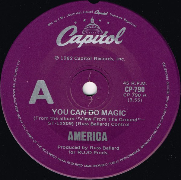 America - You Can Do Magic | Capitol Records (CP-790)