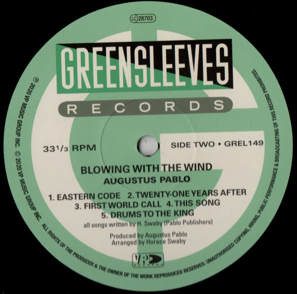 Augustus Pablo - Blowing With The Wind | Greensleeves Records (GREL149) - 4 Augustus Pablo - Blowing With The Wind | Greensleeves Records (GREL149) - 4