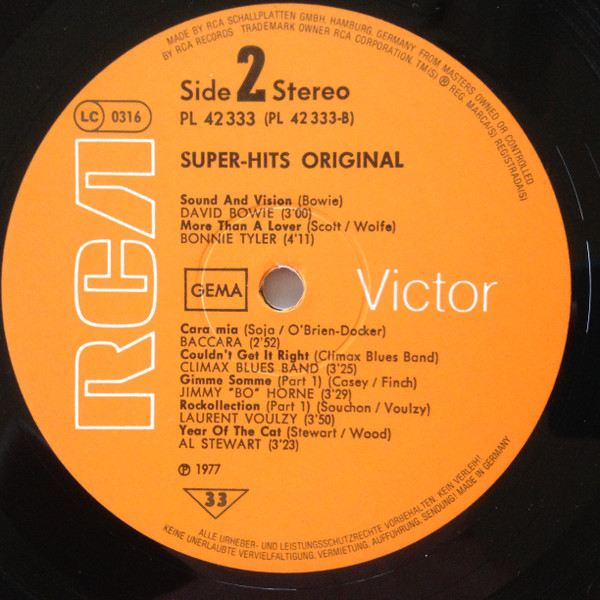 Various - Super Hits Original | RCA (PL 42333) - 4 Various - Super Hits Original | RCA (PL 42333) - 4