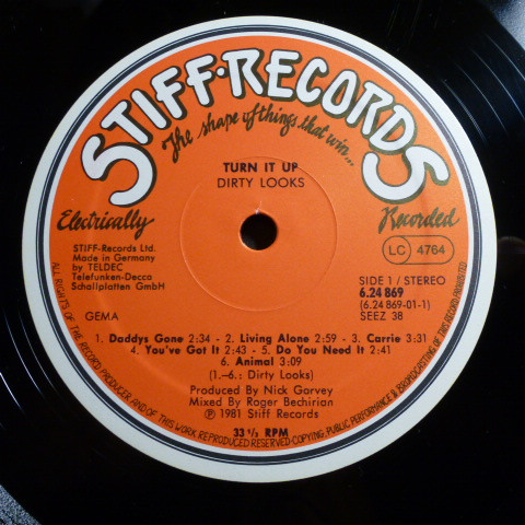 Dirty Looks - Turn It Up | TELDEC (6.24869) - 4