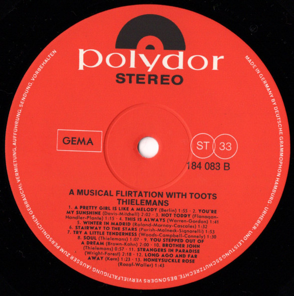Toots Thielemans - A Musical Flirtation With Toots Thielemans | Polydor (184 083) - 4 Toots Thielemans - A Musical Flirtation With Toots Thielemans | Polydor (184 083) - 4