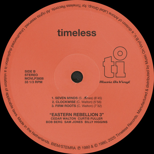 Cedar Walton • Curtis Fuller • Bob Berg • Sam Jones • Billy Higgins - Eastern Rebellion 3 | Music On Vinyl (MOVLP3808) - 4 Cedar Walton • Curtis Fuller • Bob Berg • Sam Jones • Billy Higgins - Eastern Rebellion 3 | Music On Vinyl (MOVLP3808) - 4