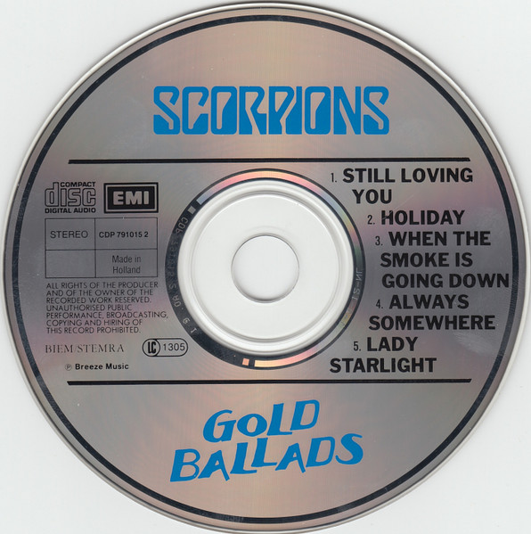 Scorpions - Gold Ballads | Harvest (CDP 538-7 91015 2) - 4