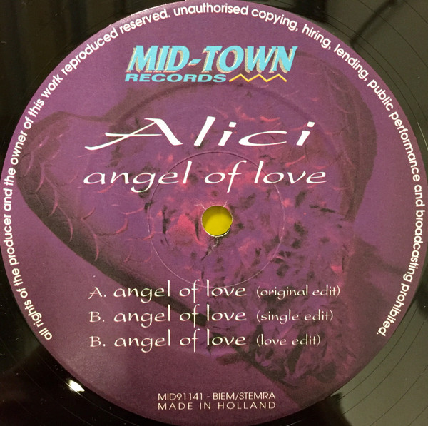 Alici - Angel Of Love | Mid-Town Records (MID91141) - 2