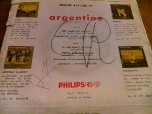 Arnoldo Pintos And His Chayeros - Argentina | Philips (427 705 PE) - 2 Arnoldo Pintos And His Chayeros - Argentina | Philips (427 705 PE) - 2