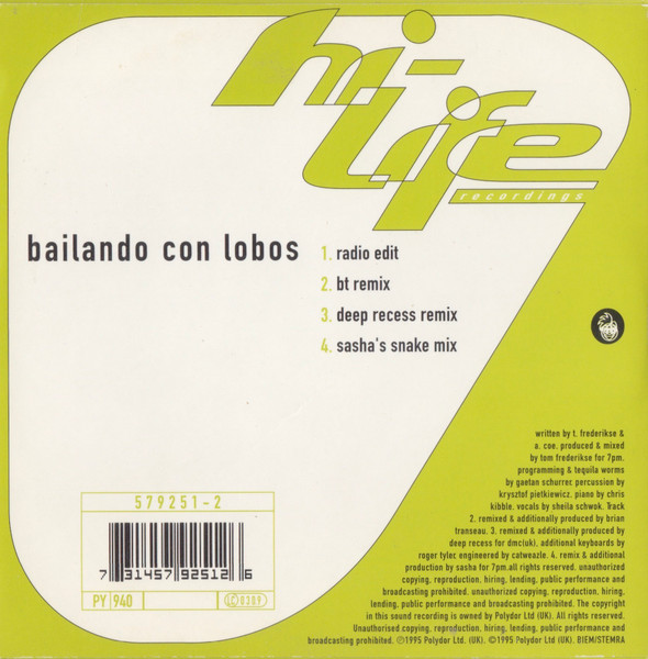 Cabana - Bailando Con Lobos | Hi Life Recordings (579251-2) - 2