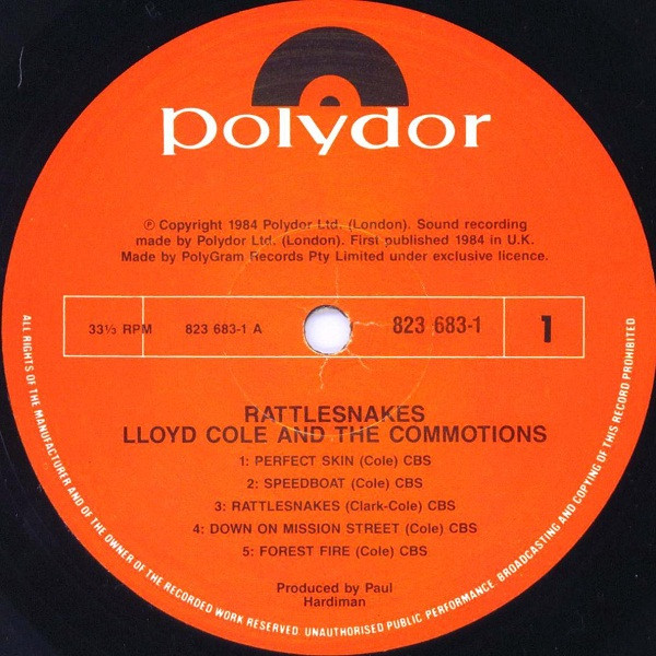 Lloyd Cole & The Commotions - Rattlesnakes | Polydor (823 683-1) - 4 Lloyd Cole & The Commotions - Rattlesnakes | Polydor (823 683-1) - 4