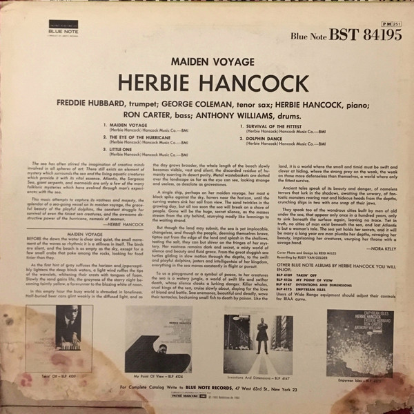 Herbie Hancock - Maiden Voyage | Blue Note (BST 84195) - 2 Herbie Hancock - Maiden Voyage | Blue Note (BST 84195) - 2