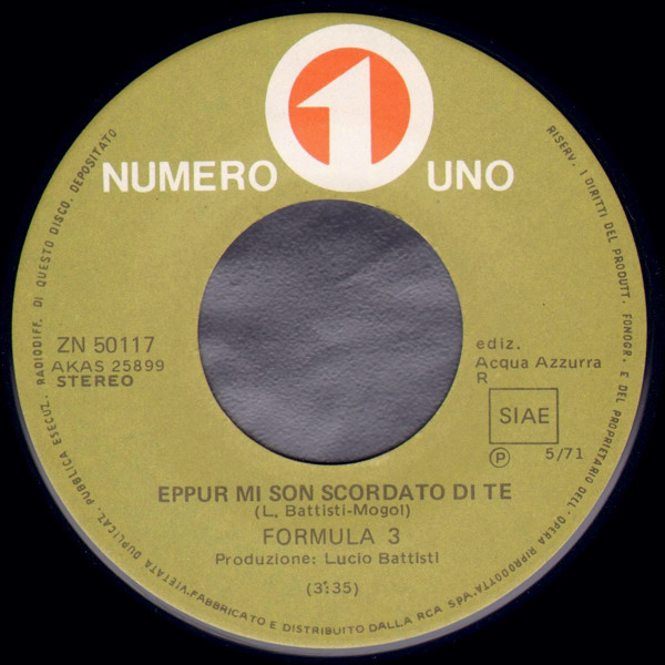 Formula 3 - Nessuno Nessuno | Numero Uno (ZN 50117) - 4 Formula 3 - Nessuno Nessuno | Numero Uno (ZN 50117) - 4