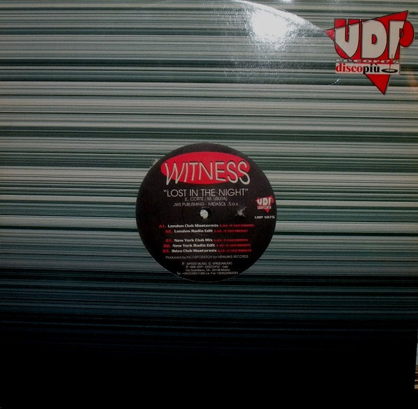 Witness - Lost In The Night | UDP (UDP 1075) - main