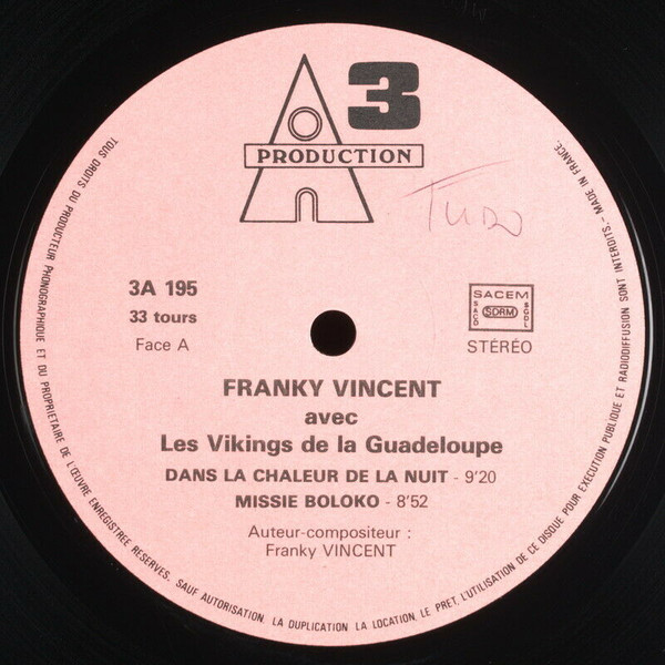 Francky Vincent Avec Les Vikings De La Guadeloupe - Franky Vincent | 3A Production (3A 195) - 3 Francky Vincent Avec Les Vikings De La Guadeloupe - Franky Vincent | 3A Production (3A 195) - 3