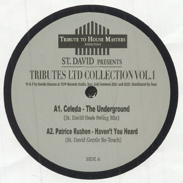 St. David - Tributes Ltd Collection Vol 1 | Tribute To House Masters (THMLTD01)
