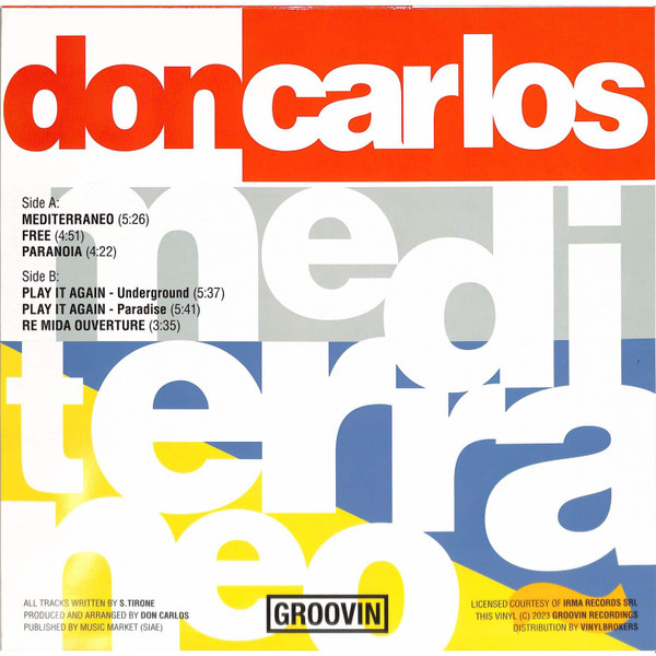 Don Carlos - Mediterraneo | Groovin Recordings (GR-12105) - 2
