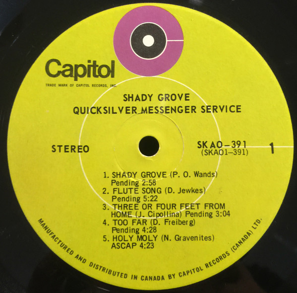 Quicksilver Messenger Service - Shady Grove | Capitol Records (SKAO-391) - 4 Quicksilver Messenger Service - Shady Grove | Capitol Records (SKAO-391) - 4