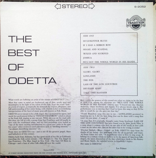Odetta - The Best Of Odetta | Tradition Everest (S-2052)