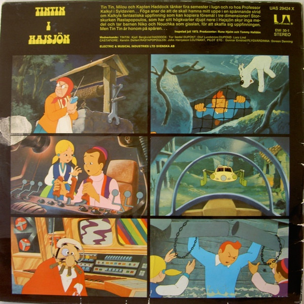 Hergé - Tintin I Hajsjön | United Artists Records (UAS 29424 X) - 2