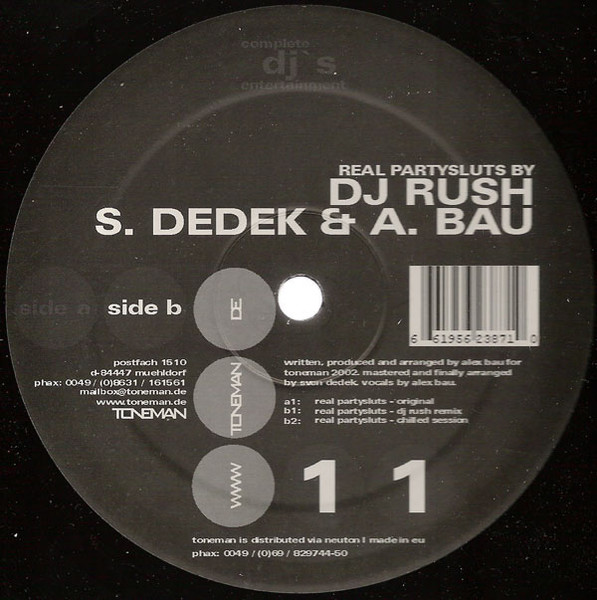Sven Dedek & Alex Bau - Real Partysluts | Toneman (Toneman 11) - 2