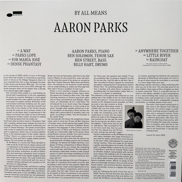 Aaron Parks - By All Means | Blue Note (00602478372124) - 2