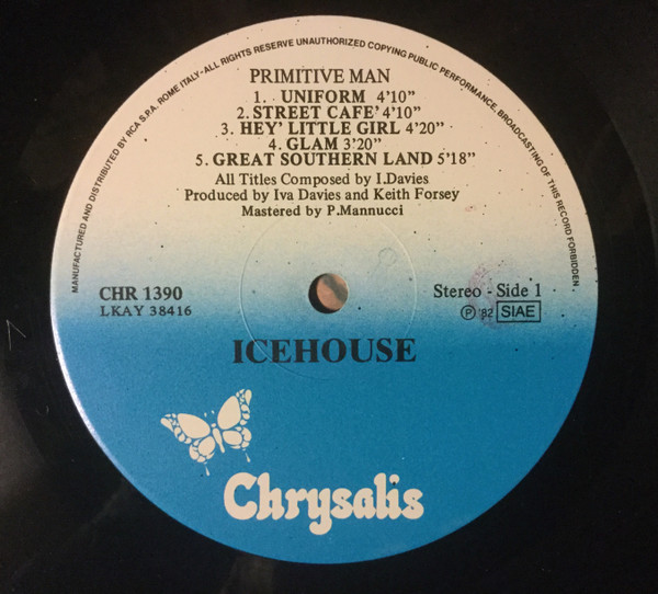 Icehouse - Primitive Man | Chrysalis (CHR 1390) - 3