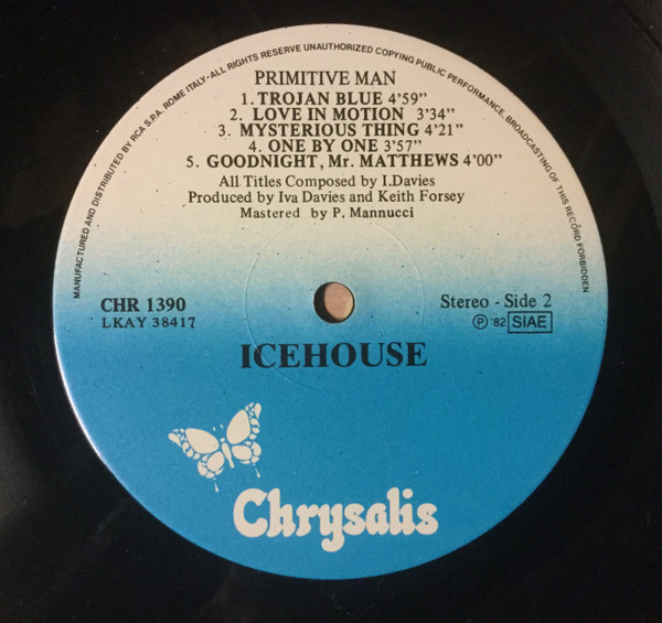 Icehouse - Primitive Man | Chrysalis (CHR 1390) - 4