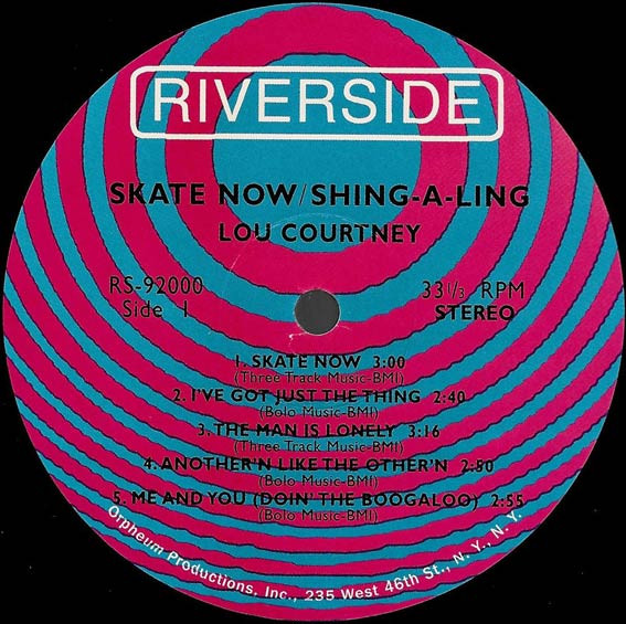 Lou Courtney - Skate Now / Shing-A-Ling | Riverside Records (92000) - 3 Lou Courtney - Skate Now / Shing-A-Ling | Riverside Records (92000) - 3