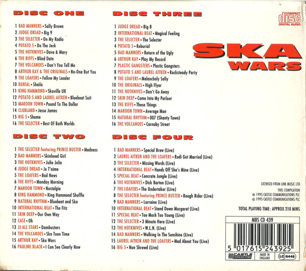 Various - Ska Wars | Castle Communications PLC (MBSCD 439) - 2
