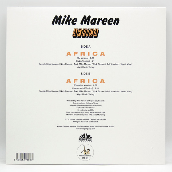 Mike Mareen - Africa | Night'n Day Records (VPB 031) - 2