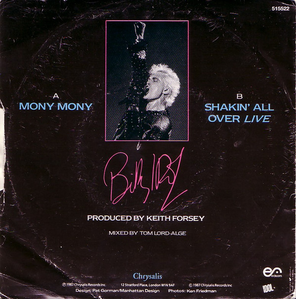 Billy Idol - Mony Mony (Live) | Chrysalis (515522) - 2