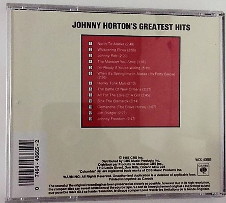 Johnny Horton - Johnny Horton's Greatest Hits | Columbia (WCK 40665) - 4