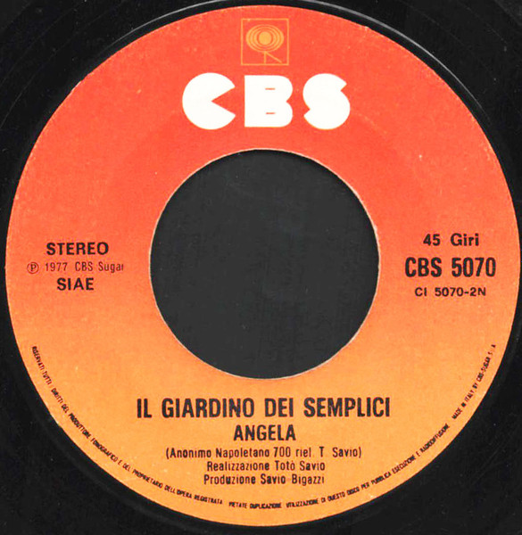 Il Giardino Dei Semplici - Miele | CBS (CBS 5070) - 3