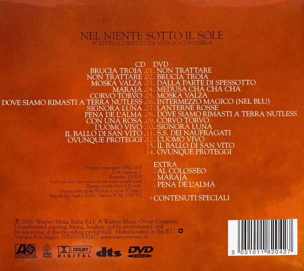 Vinicio Capossela - Nel Niente Sotto Il Sole. Grand Tour 2006 | Atlantic (5051011820427) - 2