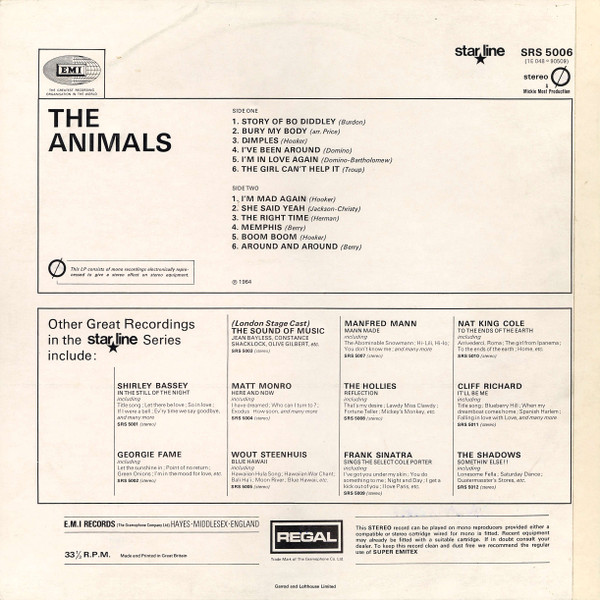 The Animals - The Animals | Starline (SRS 5006) - 2 The Animals - The Animals | Starline (SRS 5006) - 2