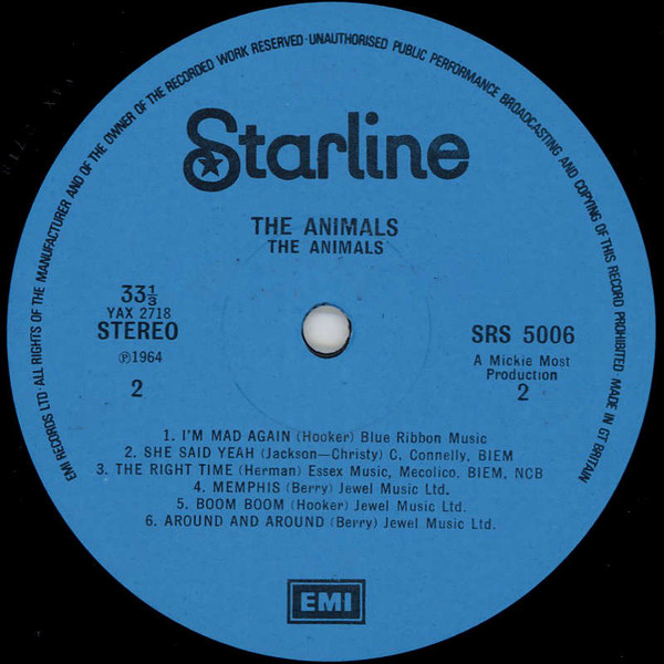 The Animals - The Animals | Starline (SRS 5006) - 4 The Animals - The Animals | Starline (SRS 5006) - 4