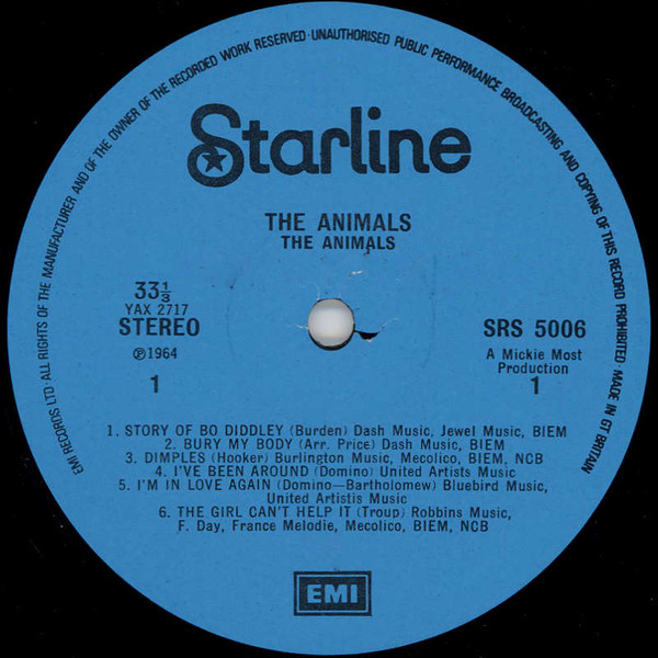 The Animals - The Animals | Starline (SRS 5006) - 3 The Animals - The Animals | Starline (SRS 5006) - 3