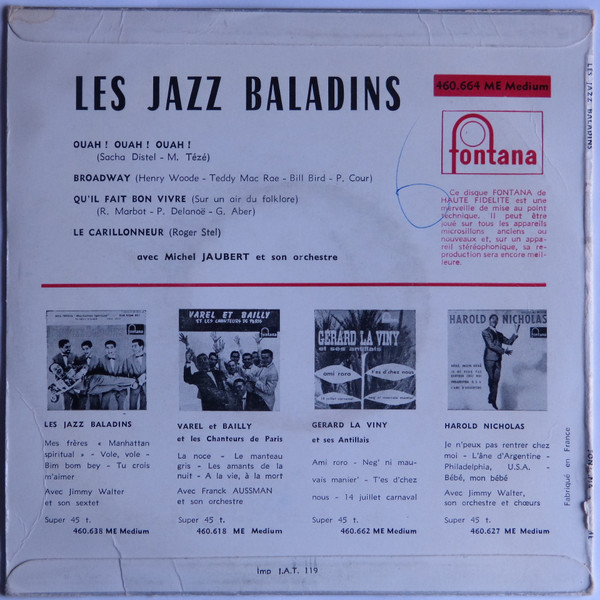 Les Jazz Baladins - Ouah! Ouah! Ouah! | Fontana (460.664 ME) - 2