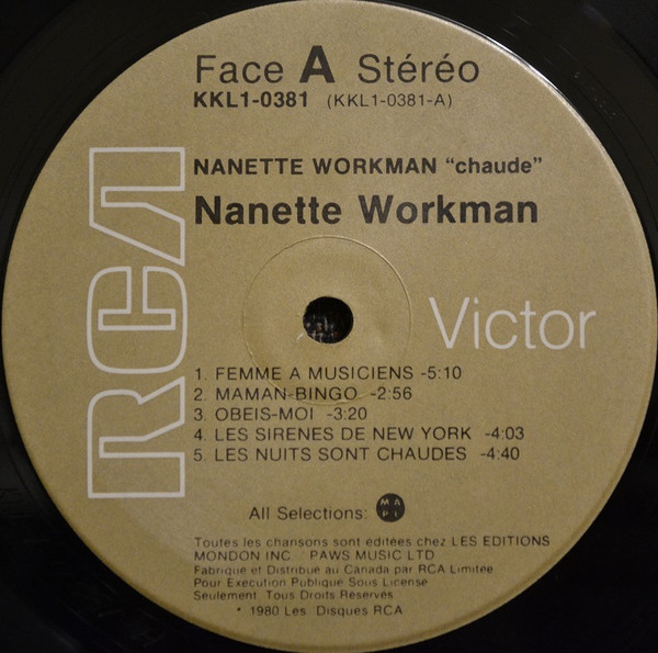 Nanette Workman - Chaude | RCA Victor (KKL1-0381) - 3 Nanette Workman - Chaude | RCA Victor (KKL1-0381) - 3