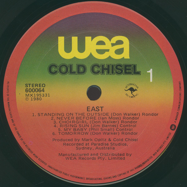 Cold Chisel - East | WEA (600064) - 3