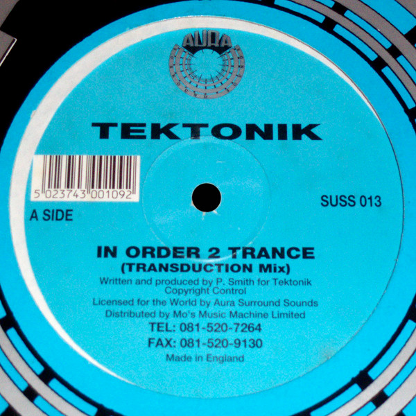 Tektonik - In Order 2 Trance | Aura Surround Sounds (SUSS 013) - main