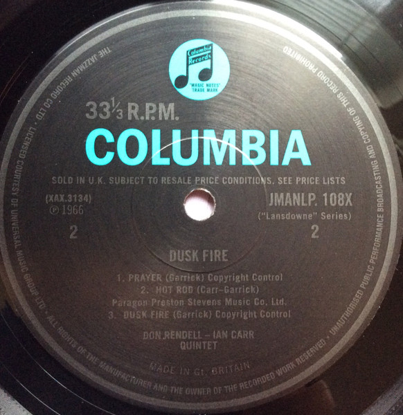 The Don Rendell / Ian Carr Quintet - Dusk Fire | Jazzman (JMANLP 108X) - 4 The Don Rendell / Ian Carr Quintet - Dusk Fire | Jazzman (JMANLP 108X) - 4