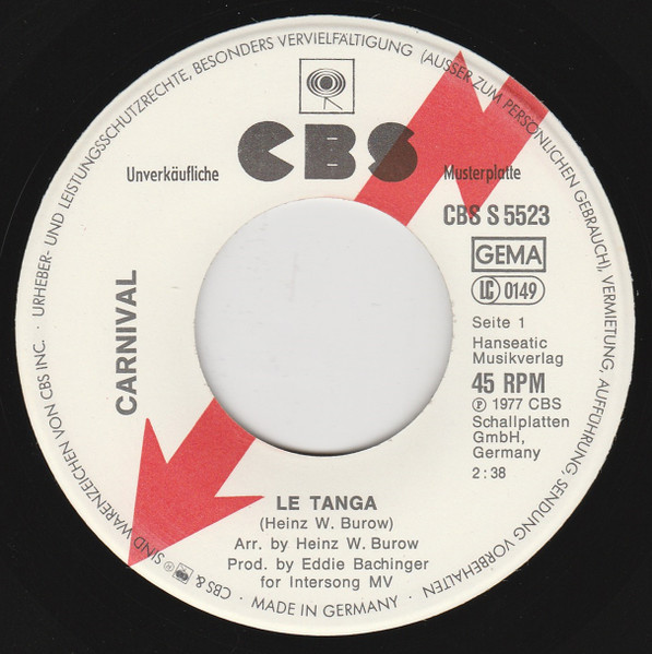 Carnival - Le Tanga | CBS (CBS 5523) - 2