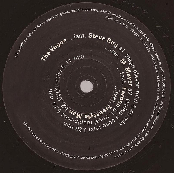 Antonelli Electr. - The Vogue (Remixes) | Italic (ITALIC 019) - main