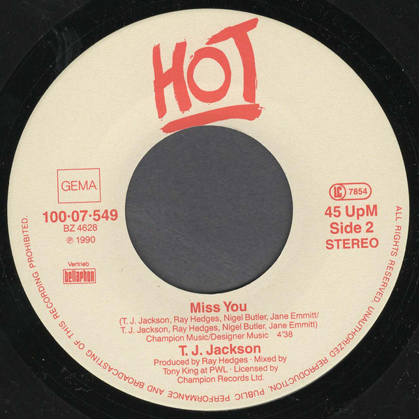 T J Jackson - Miss You | Hot (100·07·549) - 4