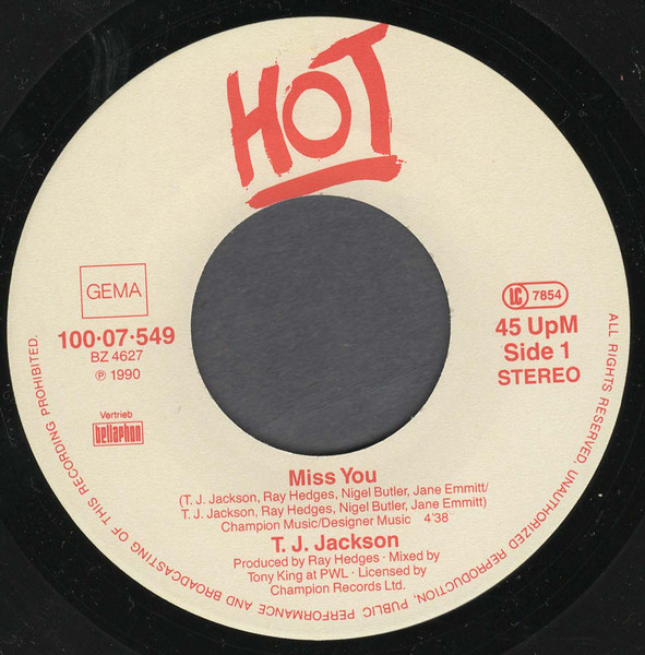 T J Jackson - Miss You | Hot (100·07·549) - 3
