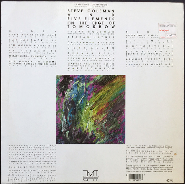 Steve Coleman And Five Elements - On The Edge Of Tomorrow | JMT (JMT 860005) - 2