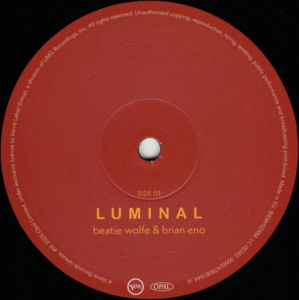 Beatie Wolfe & Brian Eno - Luminal | Verve Records (00602478081644) - 3 Beatie Wolfe & Brian Eno - Luminal | Verve Records (00602478081644) - 3