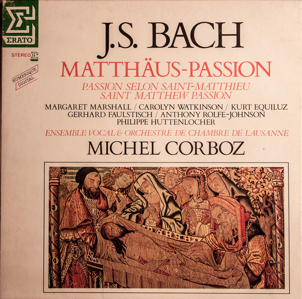 Johann Sebastian Bach - Ensemble Vocal De Lausanne , Orchestre De Chambre De Lausanne , Michel Corboz - Matthäus-Passion | Erato (09.275067.58) - 2
