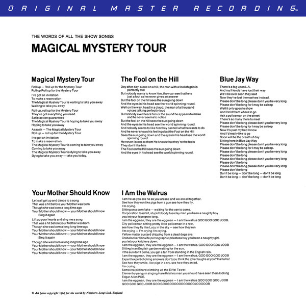 The Beatles - Magical Mystery Tour | Mobile Fidelity Sound Lab (MFSL 1-047) - 2