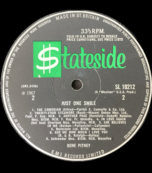 Gene Pitney - Just One Smile | Stateside (SL 10212) - 4